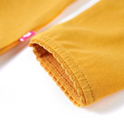 Kindershirt met lange mouwen en woorden in 3D 128 donkerokerkleurig - thumbnail