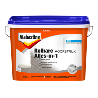 Alabastine Rolbare Voorstrijk Alles-In-1 5L - 5129714 Alabastine Rolbare Voorstrijk Alles-In-1 5L - 5129714