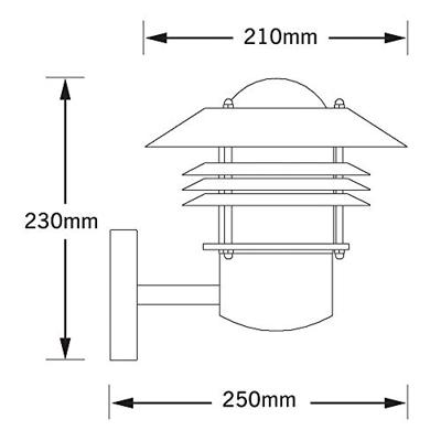KonstSmide Landelijke wandlampModena Up 21cm zinkgrijs - 7302-320
