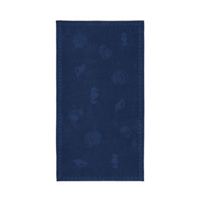 Seahorse Seahorse Strandlaken Shells Navy 100x200