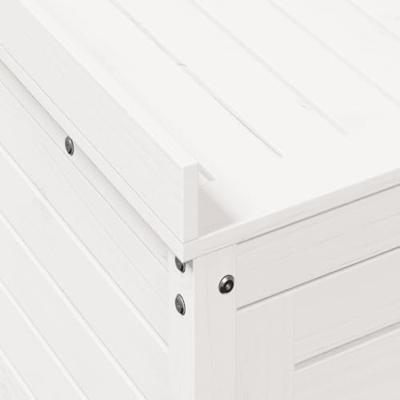 Oppottafel met schappen 82,5x50x86,5 cm massief grenenhout wit - thumbnail