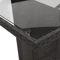 9-delige Tuinset poly rattan zwart - thumbnail