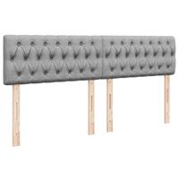 Boxspring met matras stof lichtgrijs 90x190 cm - thumbnail