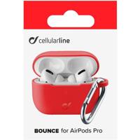 cellularline Bounce Soft Touch Siliconen AirPod hoes met haak voor Apple AirPods Pro Rood - thumbnail