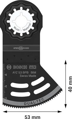 Bosch Accessoires PRO AYZ 53 BPB Multitool zaagblad | 53 x 40 mm - 2608669114 - thumbnail