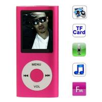 1.8 inch TFT scherm metaal MP4 speler met TF kaartslot steun de Recorder de Radio van de FM E-boek en Calendar(Magenta) - thumbnail