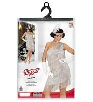 Flapper kostuum zilver - thumbnail