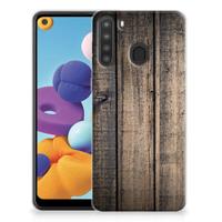 Samsung Galaxy A21 | Bumper Hoesje | Steigerhout - thumbnail