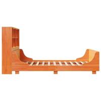 Bed met boekenkast zonder matras hout wasbruin 160x200 cm - thumbnail
