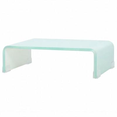 Tv-meubel/monitorverhoger 40x25x11 cm glas groen groen