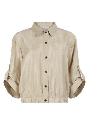 Tramontana Shimmer Roll-up Sleeve Jacket C06-20-801 Jackets 001225-pebble