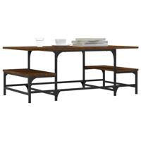 Salontafel 100x50,5x40 cm bewerkt hout bruineikenkleurig - thumbnail