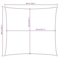 VidaXL Zonnescherm vierkant 6x6 m oxford stof zwart - thumbnail