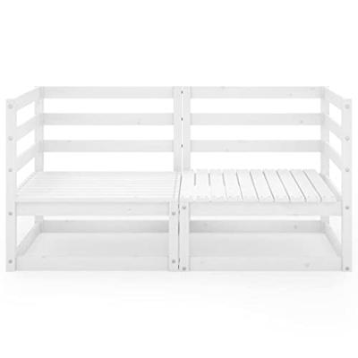 Tuinbank 2-zits massief grenenhout wit Tuinbank 2-zits massief grenenhout wit