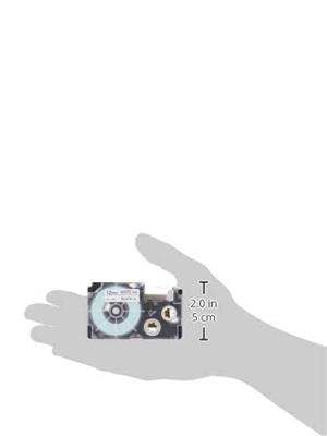 Gelamineerde Tape voor Labelmakers Casio XR-12WE Wit Zwart - thumbnail