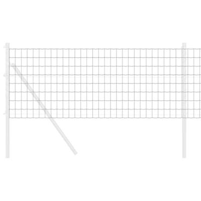 VidaXL Euro hek grijs 0,8 x 10 m pvc-gecoat ijzer