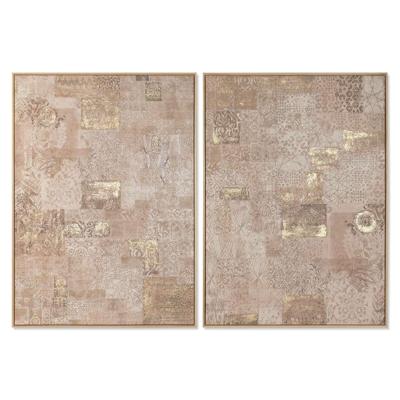 Schilderij Home ESPRIT Bruin Indiaas 103 x 4 x 143 cm (2 Stuks)