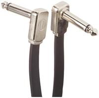 Ernie Ball 6226 Flat Ribbon Patch Cable patchkabel haaks 15 cm platte jacks zwart - thumbnail