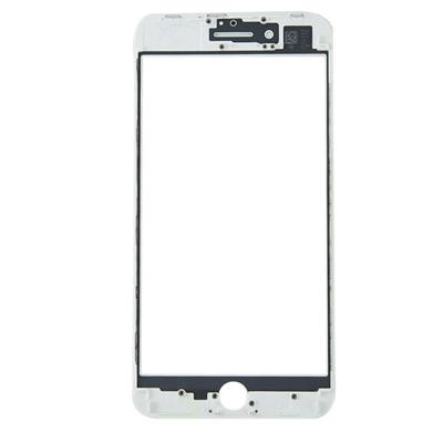 Voorste scherm buitenste glaslens met Front LCD scherm Bezel Frame & OCA optisch duidelijk zelfklevende voor iPhone 8 Plus(White)