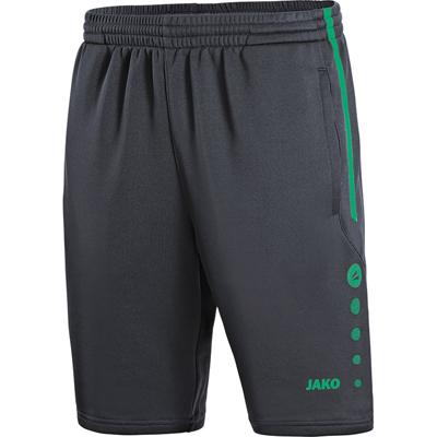 JAKO 8595 Trainingsshort Active - Antraciet/Turkoois - XL