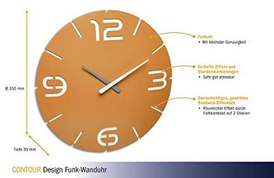TFA Dostmann 60.3536.07 Wandklok Zendergestuurd 350 mm x 35 mm Zonnegeel TFA Dostmann 60.3536.07 Wandklok Zendergestuurd 350 mm x 35 mm Zonnegeel