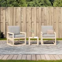 3-delige Loungeset massief grenenhout - thumbnail