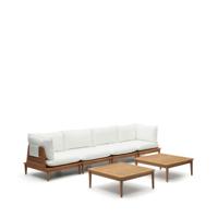 Kave Home Modulaire Loungeset 'Portitxol' Teakhout, Met 2 hoekfauteuils, 2 fauteuils en 2 salontafels - thumbnail