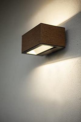 Lutec WandlampGemini antraciet met houtlook - 5189135118