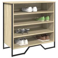 VidaXL Schoenenkast 80x38x78 cm bewerkt hout sonoma eikenkleurig - thumbnail