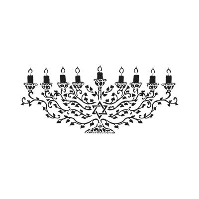 The Crafter's Workshop • rustieke boord stencil 41,91x15,2cm menora