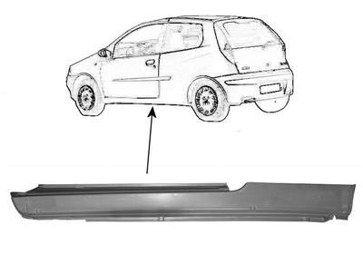 PLAATWERKDEEL Dorpel LINKS 2-deurs 1620101