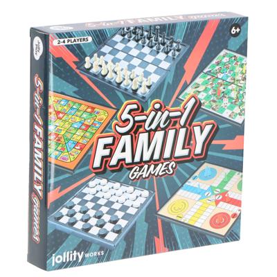 Jolly Play 5-In-1 Family Board Games 25 cm