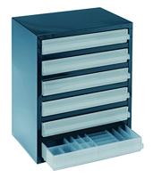 raaco 250/6-3 Magazijnkast voor kleine onderdelen (l x b x h) 255 x 357 x 435 mm Aantal vakken: 6 Inhoud 1 stuk(s) - thumbnail
