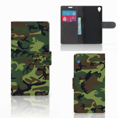 Sony Xperia Z3 Telefoon Hoesje Army Dark Sony Xperia Z3 Telefoon Hoesje Army Dark