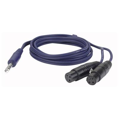 DAP FL37 verloopkabel 1x Stereo jack naar 2x XLR female 150cm