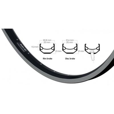 Ryde velg andra 40 26 inch (559) zwart remrand 36 gaats 14g