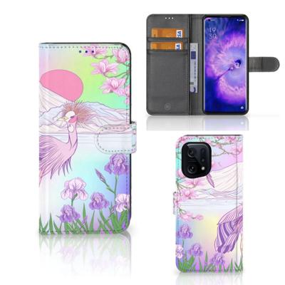 OPPO Find X5 | Telefoonhoesje | Met pasjeshouder | Bird