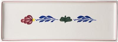 Boerenbont cakeschaal rechthoekig