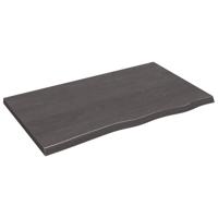 Wandschap behandeld massief eikenhout donkerbruin - thumbnail