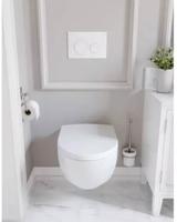 Geberit Wandclosetpack Tropea By Randloos Met Zitting Wit - thumbnail
