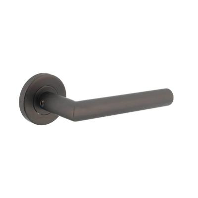 Intersteel Deurklink Hoek 90 graden op rozet antraciet grijs