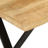 Bankje met natuurlijke rand 105 cm massief mangohout - thumbnail