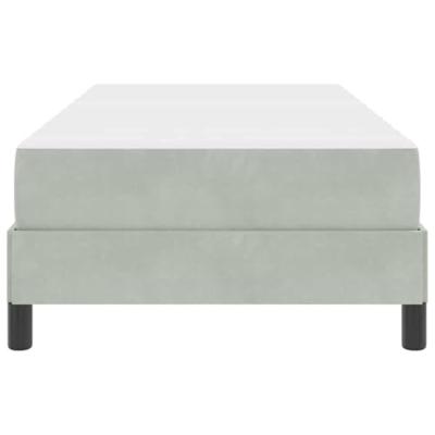 Boxspringbed met matras Lichtgrijs 100 x 200 cm Stof