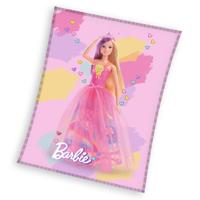 Barbie Fleece plaid 130 x 170 cm Roze polyester - thumbnail