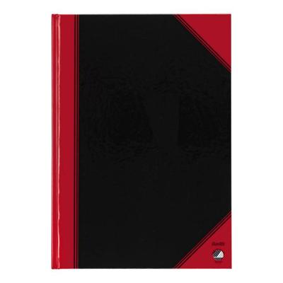 Notitieboek Bantex zwart/rood A4 lijn 70gr 96vel | 6 stuks