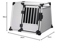 TRIXIE VERVOERSBOX ALUMINIUM ZILVER / LICHTGRIJS 97X88X75 CM - thumbnail