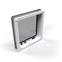 Cat Mate kattenluik groot met vierwegsluiting 50mm wit - thumbnail