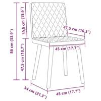 Eetkamerstoelen 2 st stof donkergroen - thumbnail