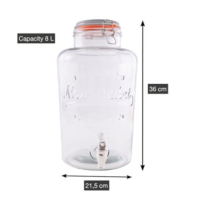 Point Virgule Glazen pot met kraantje 8l Point Virgule Glazen pot met kraantje 8l