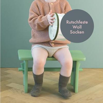 GoBabyGo antislip sokjes wol forest green-1-2 jaar